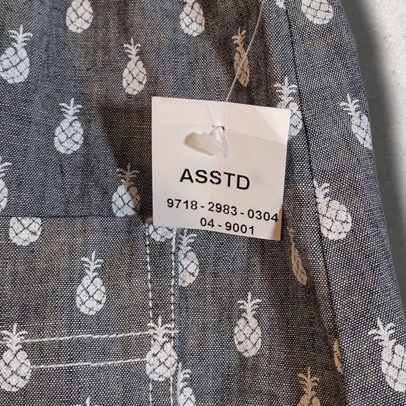 Keds Women's L Grey & White Pineapple Print Belted Tie Front Skirt NWT - Picture 5 of 6